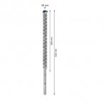Grąžtas betonui Bosch SDS-max-8X, 28x400x520 mm, 2608900248