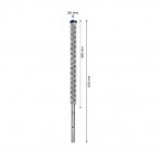 Grąžtas betonui Bosch SDS-max-8X, 30x400x520 mm, 2608900253