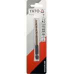 Grąžtas metalui su Hex 6.3 mm (1/4") galu HSS-TiN | 4.0 mm (YT-44757)
