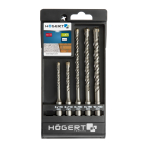 Grąžtų komplektas betonui SDS / 5vnt., HOGERT HT6D370