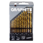 Grąžtų komplektas HSS-TIN 1.5 - 6,5 mm / 13 vnt.