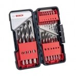 Grąžtų komplektas metalui Bosch PointTeQ, 1-10 mm, 18 vnt., 2608577350