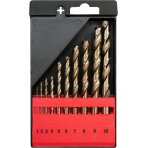 Grąžtų metalui rinkinys | Cobalt-HSS | 1-10mm | 10 vnt. (YT-41603)