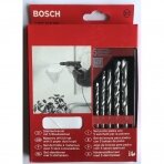 Grąžtų rinkinys mūrui, betonui Bosch, 5 vnt (4,5,6,8,10mm)