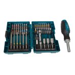 Sukimo antgalių rinkinys su terkšline rankena Makita E-25096, 44 vnt. Sukimo antgalių rinkinys su terkšline rankena Makita E-25096, 44 vnt.