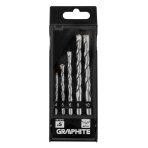 Grūdinto betono grąžtų rinkinys: 4, 5, 6, 8, 10 mm, 5 vnt