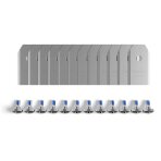 Grūdinto plieno peiliukai vejos robotui SEGWAY Navimow, 12 vnt.