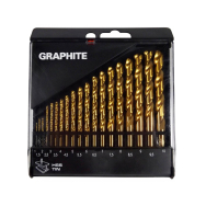 Grąžtų komplektas HSS-TIN 1.0 - 10.0 mm / 19 vnt.