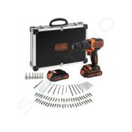 Gręžtuvas akumuliatorinis, 18V BCD003D2AMB-QW, 2 X 2 AH, Black&amp;Decker