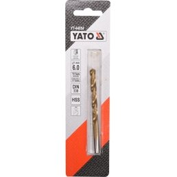 Grąžtas metalui HSS-TIN 6.0 mm (YT-44654) Grąžtas metalui HSS-TIN 6.0 mm (YT-44654)