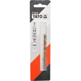 Grąžtas metalui HSS-TIN 4.8 mm (YT-44645) Grąžtas metalui HSS-TIN 4.8 mm (YT-44645)