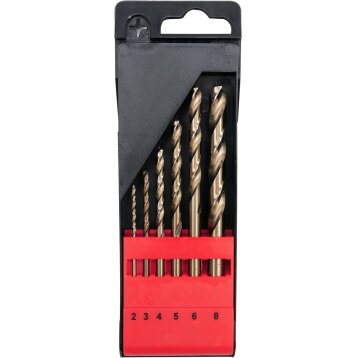 Grąžtų metalui rinkinys | Cobalt-HSS | 2-8 mm | 6 vnt. (YT-41602) Grąžtų metalui rinkinys | Cobalt-HSS | 2-8 mm | 6 vnt. (YT-41602)