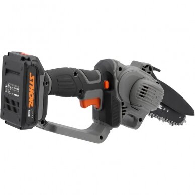 Akum. grandininis mini pjūklas Sthor 78211, 20V 6" (2Ah+krov.) 1 Akum. grandininis mini pjūklas Sthor 78211, 20V 6" (2Ah+krov.) 1