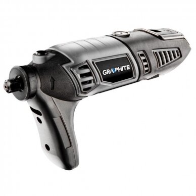 Graveris - tiesinis šlifuoklis Graphite 59G019 + priedai 190 vnt. 2 Graveris - tiesinis šlifuoklis Graphite 59G019 + priedai 190 vnt. 2