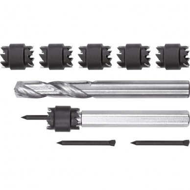 Rinkinys kontaktiniams taškams nugręžti Yato YT-28920, 10 vnt. 1 Rinkinys kontaktiniams taškams nugręžti Yato YT-28920, 10 vnt. 1