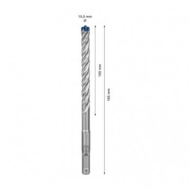 Grąžtas betonui Bosch SDS-plus, 10x100x165mm, 30 vnt. 2608900186 2 Grąžtas betonui Bosch SDS-plus, 10x100x165mm, 30 vnt. 2608900186 2