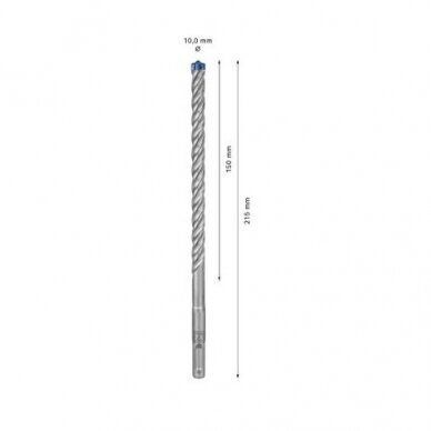 Grąžtas betonui Bosch SDS-plus, 10x150x215mm, 50 vnt. 2608900194 2