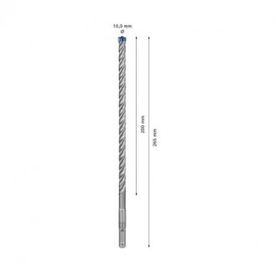 Grąžtas betonui Bosch SDS-plus, 10x200x265mm, 1 vnt. 2608900099 2 Grąžtas betonui Bosch SDS-plus, 10x200x265mm, 1 vnt. 2608900099 2