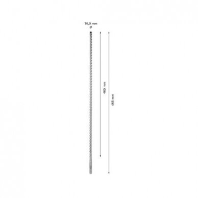 Grąžtas betonui Bosch SDS-plus, 10x550x600mm, 1 vnt. 2608900103 2 Grąžtas betonui Bosch SDS-plus, 10x550x600mm, 1 vnt. 2608900103 2