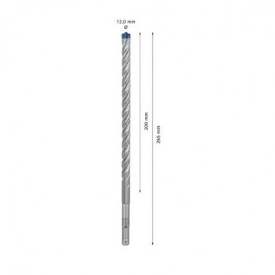 Grąžtas betonui Bosch SDS-plus, 12x200x265mm, 10 vnt. 2608900175 2 Grąžtas betonui Bosch SDS-plus, 12x200x265mm, 10 vnt. 2608900175 2