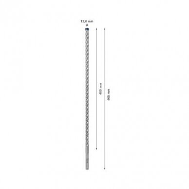 Grąžtas betonui Bosch SDS-plus, 12x400x465mm, 1 vnt. 2608900113 2 Grąžtas betonui Bosch SDS-plus, 12x400x465mm, 1 vnt. 2608900113 2