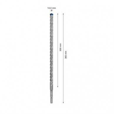 Grąžtas betonui Bosch SDS-plus, 14x300x365mm, 1 vnt. 2608900123 2