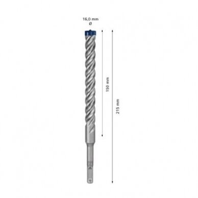 Grąžtas betonui Bosch SDS-plus, 16x150x215mm, 1 vnt. 2608900130 2 Grąžtas betonui Bosch SDS-plus, 16x150x215mm, 1 vnt. 2608900130 2