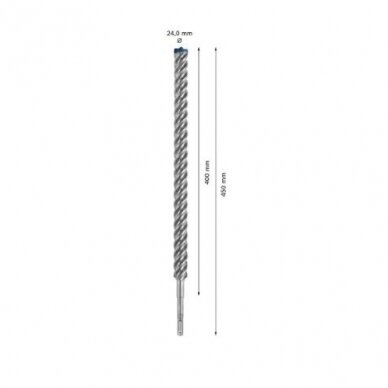Grąžtas betonui Bosch SDS-plus, 24x400x450mm, 1 vnt. 2608900150 2