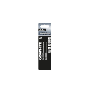 Grąžtas metalui Hex 3,2 mm, 2 vnt. 1