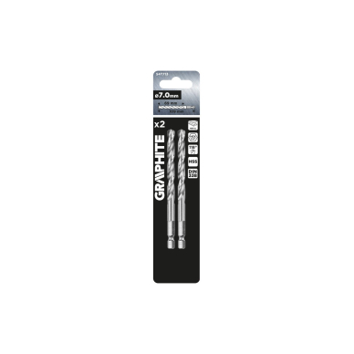 Grąžtas metalui Hex 7,0 mm, 2 vnt. 1