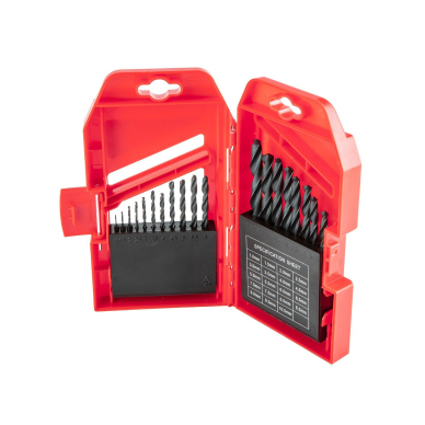 Grąžtas metalui HSS, komplekte 19 vnt., 1-10mm. Grąžtas metalui HSS, komplekte 19 vnt., 1-10mm.