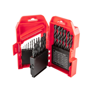 Grąžtas metalui HSS, komplekte 25 vnt., 1-13mm. Grąžtas metalui HSS, komplekte 25 vnt., 1-13mm.