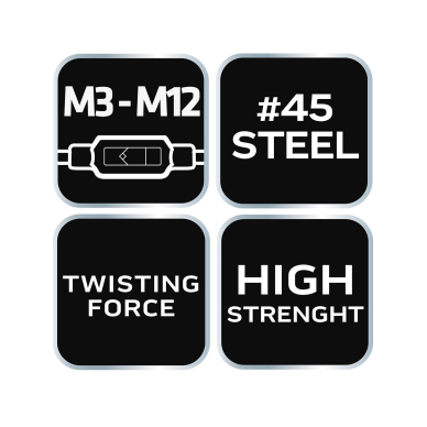 Grąžto laikiklis M3 - M12, plienas 6