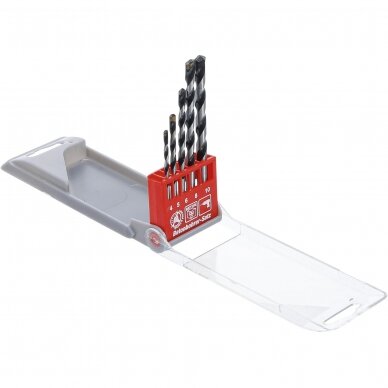 Grąžtų betonui rinkinys Kraftmann 4-10 mm, 5 vnt. 1 Grąžtų betonui rinkinys Kraftmann 4-10 mm, 5 vnt. 1