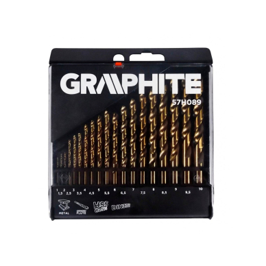 Grąžtų komplektas HSS-Co 1.0 - 10.0 mm / 19 vnt. 1 Grąžtų komplektas HSS-Co 1.0 - 10.0 mm / 19 vnt. 1