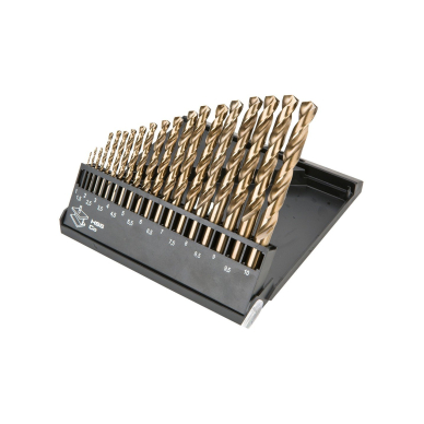 Grąžtų komplektas HSS-Co 1.0 - 10.0 mm / 19 vnt. Grąžtų komplektas HSS-Co 1.0 - 10.0 mm / 19 vnt.