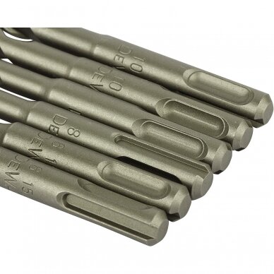 Grąžtų rinkinys DeWalt DT60302-QZ, SDS-Plus, 6 vnt. 2 Grąžtų rinkinys DeWalt DT60302-QZ, SDS-Plus, 6 vnt. 2