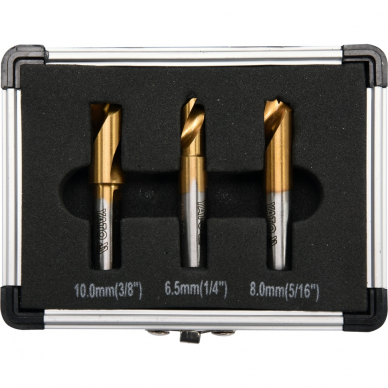 Grąžtai kontaktiniams taškams nugręžti Yato YT-28921,3 vnt. 1 Grąžtai kontaktiniams taškams nugręžti Yato YT-28921,3 vnt. 1