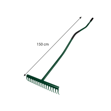 Grėblys 16 noragų, gumuota metalinė ergonomiška rankena 6