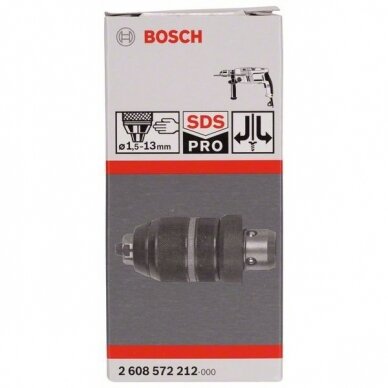 Greitai fiksuojamas grąžto griebtuvas su adapteriu Bosch (GBH 2-26 DFR, 2608572212) 1