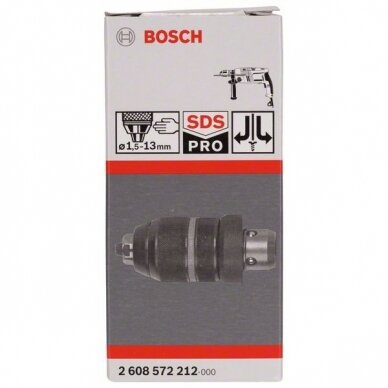 Greitai fiksuojamas grąžto griebtuvas su adapteriu Bosch (GBH 2-26 DFR, 2608572212) 1 Greitai fiksuojamas grąžto griebtuvas su adapteriu Bosch (GBH 2-26 DFR, 2608572212) 1