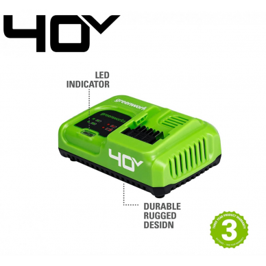 Greitasis universalus kroviklis Greenworks G40UC5, 40 V, 5A  1 Greitasis universalus kroviklis Greenworks G40UC5, 40 V, 5A  1