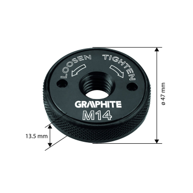 Greito veikimo veržlė kampiniam šlifuokliui M 14 6 Greito veikimo veržlė kampiniam šlifuokliui M 14 6
