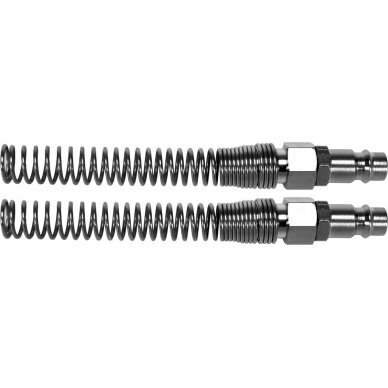 Greitos jungtys žarnai (kištukai) su spyruoklėmis 6x10 mm, 2 vnt. (YT-24103)