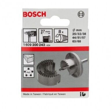 Gręžimo karūna Bosch, 25-68mm, 1609200243 1 Gręžimo karūna Bosch, 25-68mm, 1609200243 1