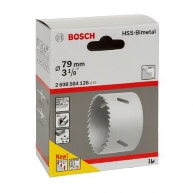 Gręžimo karūna Bosch HSS-Bimet, 79mm, 2608584126 1 Gręžimo karūna Bosch HSS-Bimet, 79mm, 2608584126 1