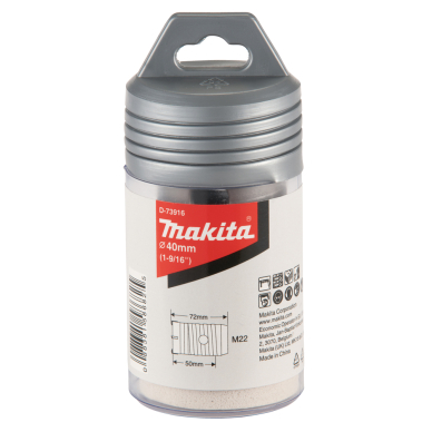 Gręžimo karūna Makita D-73916, ø40 x 50mm 2 Gręžimo karūna Makita D-73916, ø40 x 50mm 2