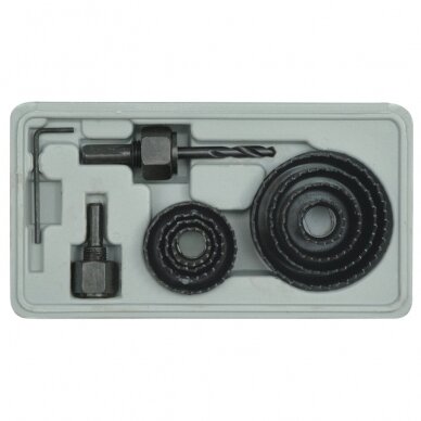 Gręžimo karūnų rinkinys medžiui Vorel 22570, 19-64 mm, 11 vnt. 1 Gręžimo karūnų rinkinys medžiui Vorel 22570, 19-64 mm, 11 vnt. 1