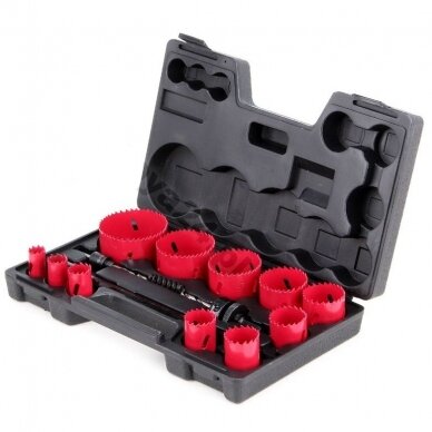 Gręžimo karūnų rinkinys metalui Yato YT-3381 19-76 mm 15 vnt, HSS M3 Gręžimo karūnų rinkinys metalui Yato YT-3381 19-76 mm 15 vnt, HSS M3