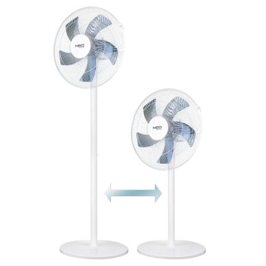 Grindų ventiliatorius 50 W, 40 cm skersmens, 3 greičiai, osciliacinis, baltas 2 Grindų ventiliatorius 50 W, 40 cm skersmens, 3 greičiai, osciliacinis, baltas 2